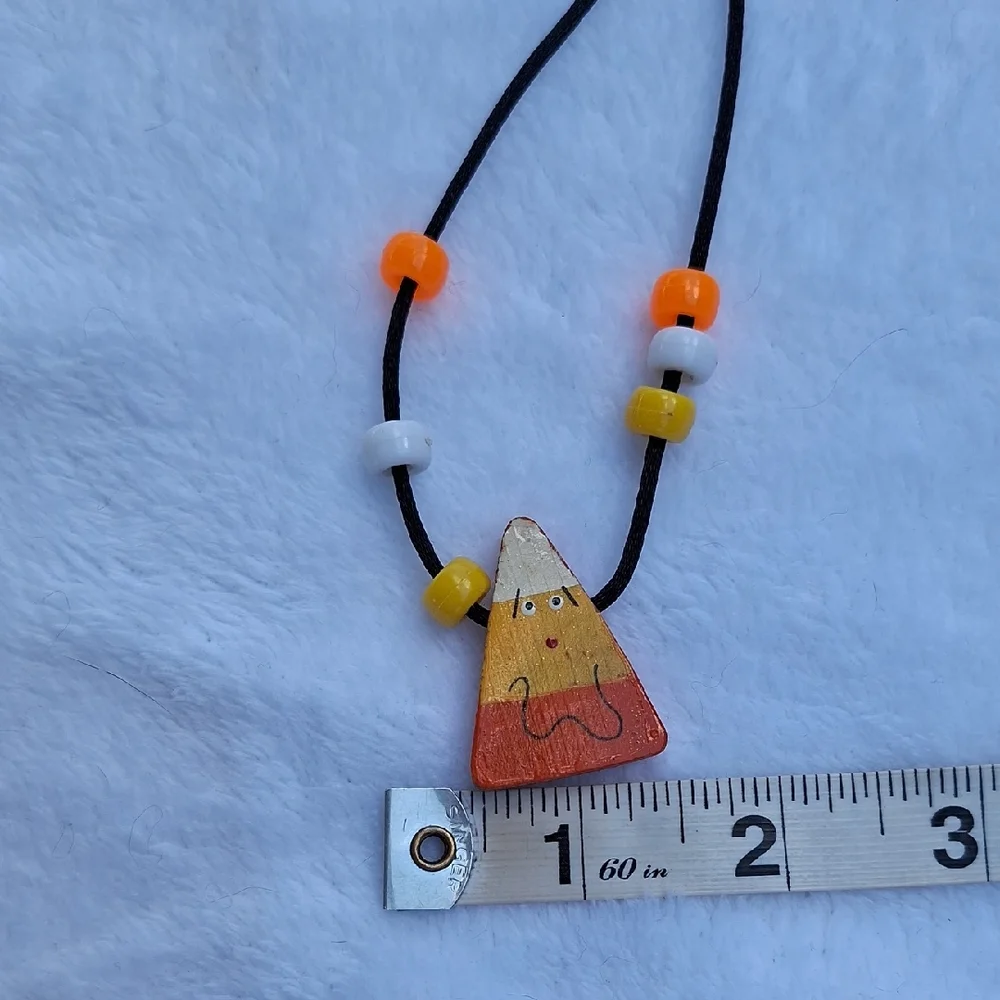 Charming Candy Corn Pendant Necklace for Kids